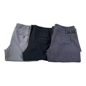 THREE EXPRESS WORK PANTS SIZE 4-6/SHORT EDITOR DESIGN STUDIO WIDE LEG